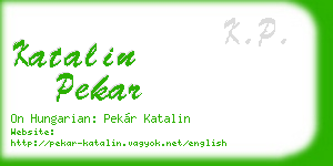 katalin pekar business card