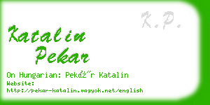 katalin pekar business card